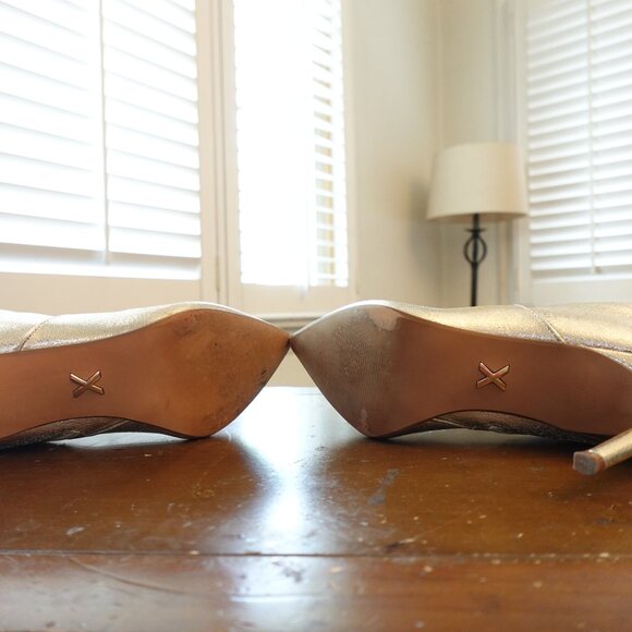 Express Gold Metallic Ankle Boots - Picture 4 of 6